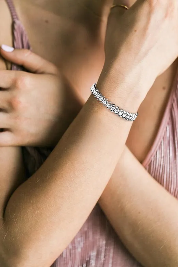 0.60-4.00 CT Round Cut Diamonds - Tennis Bracelet
