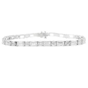13.52ct Platinum Mixed Shape Diamond Bracelet