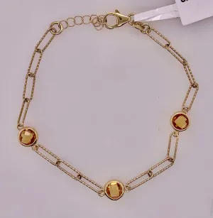 14K Citrine Bracelet