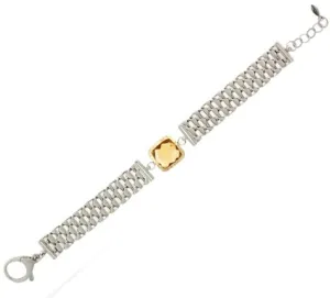 14Kt/Silver Citrine Bracelet (143-EL03B-CT)