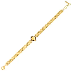 14Kt/Silver Citrine Bracelet (143-EL08GB-CTD)