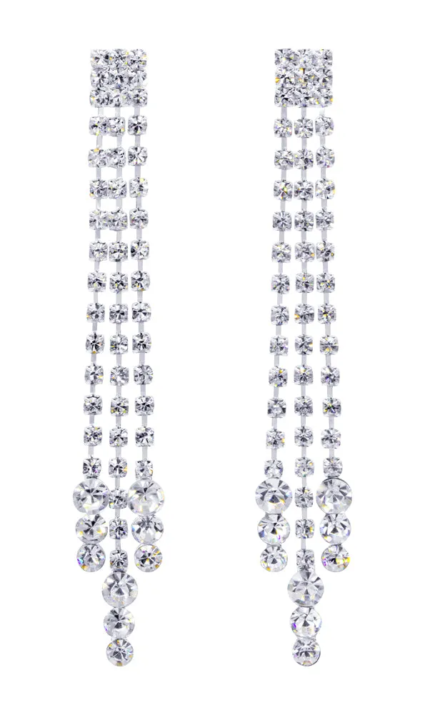#15083 - Triple Raindrop Fall Earrings