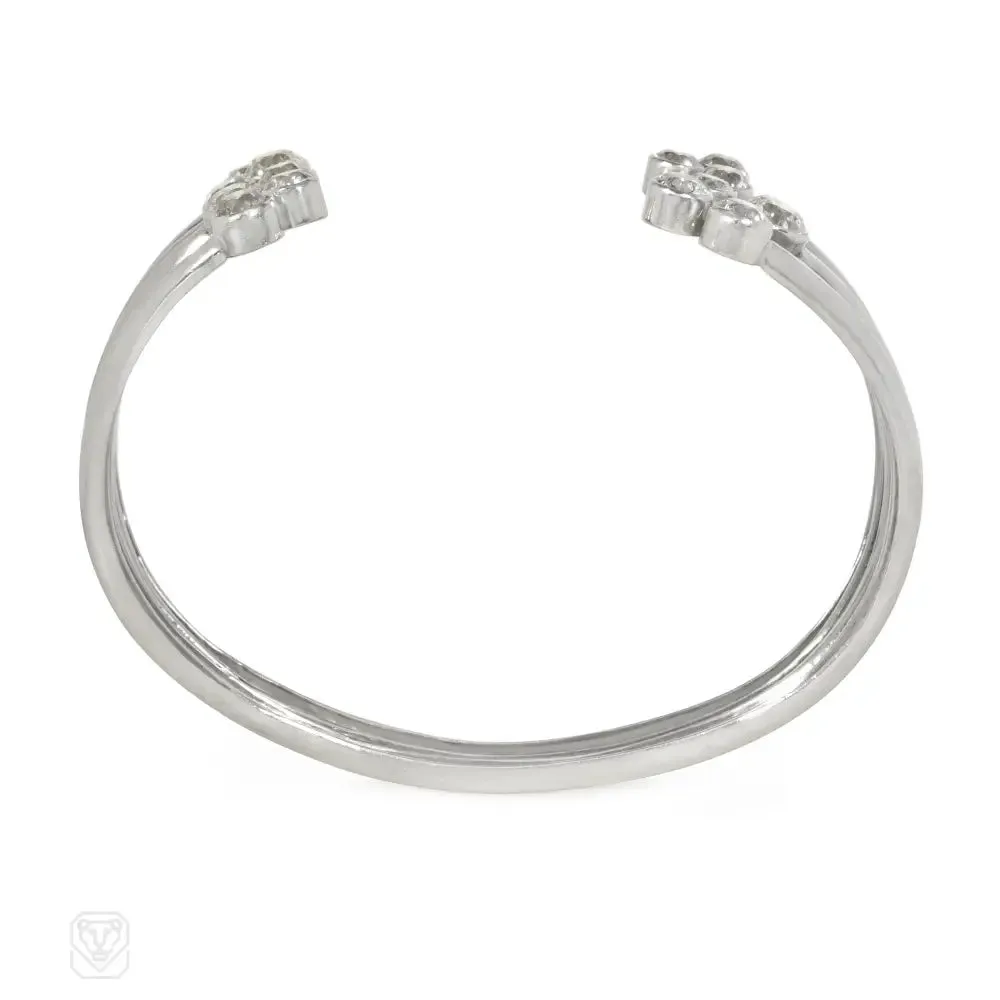 1930s Belperron platinum and diamond cuff