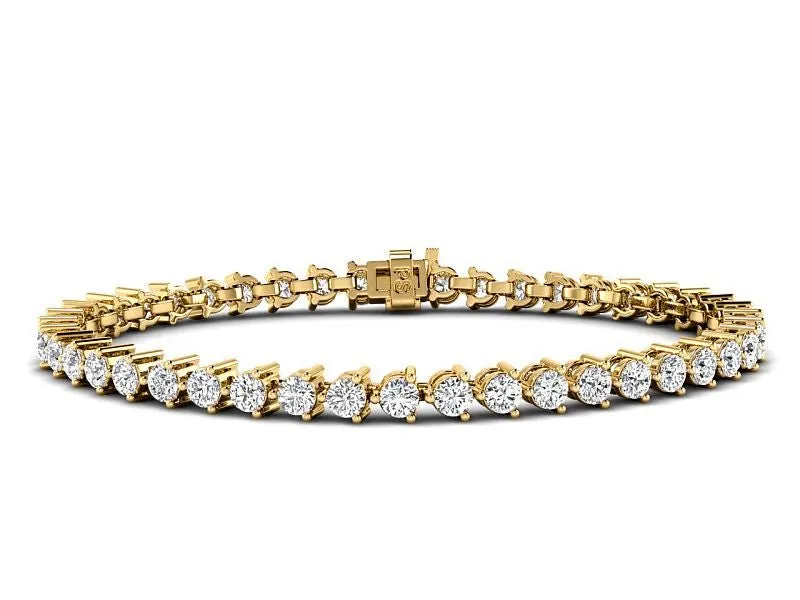 2.00-10.00 CT Round Cut Lab Grown Diamonds - Tennis Bracelet