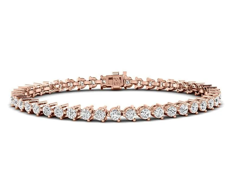 2.00-10.00 CT Round Cut Lab Grown Diamonds - Tennis Bracelet