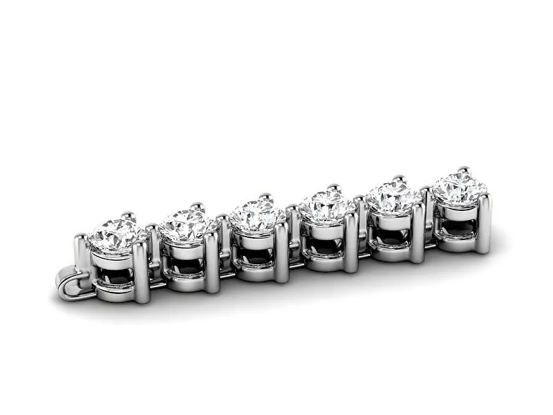 2.00-10.00 CT Round Cut Lab Grown Diamonds - Tennis Bracelet