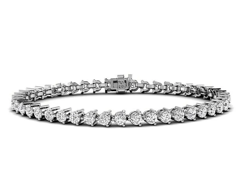 2.00-10.00 CT Round Cut Lab Grown Diamonds - Tennis Bracelet