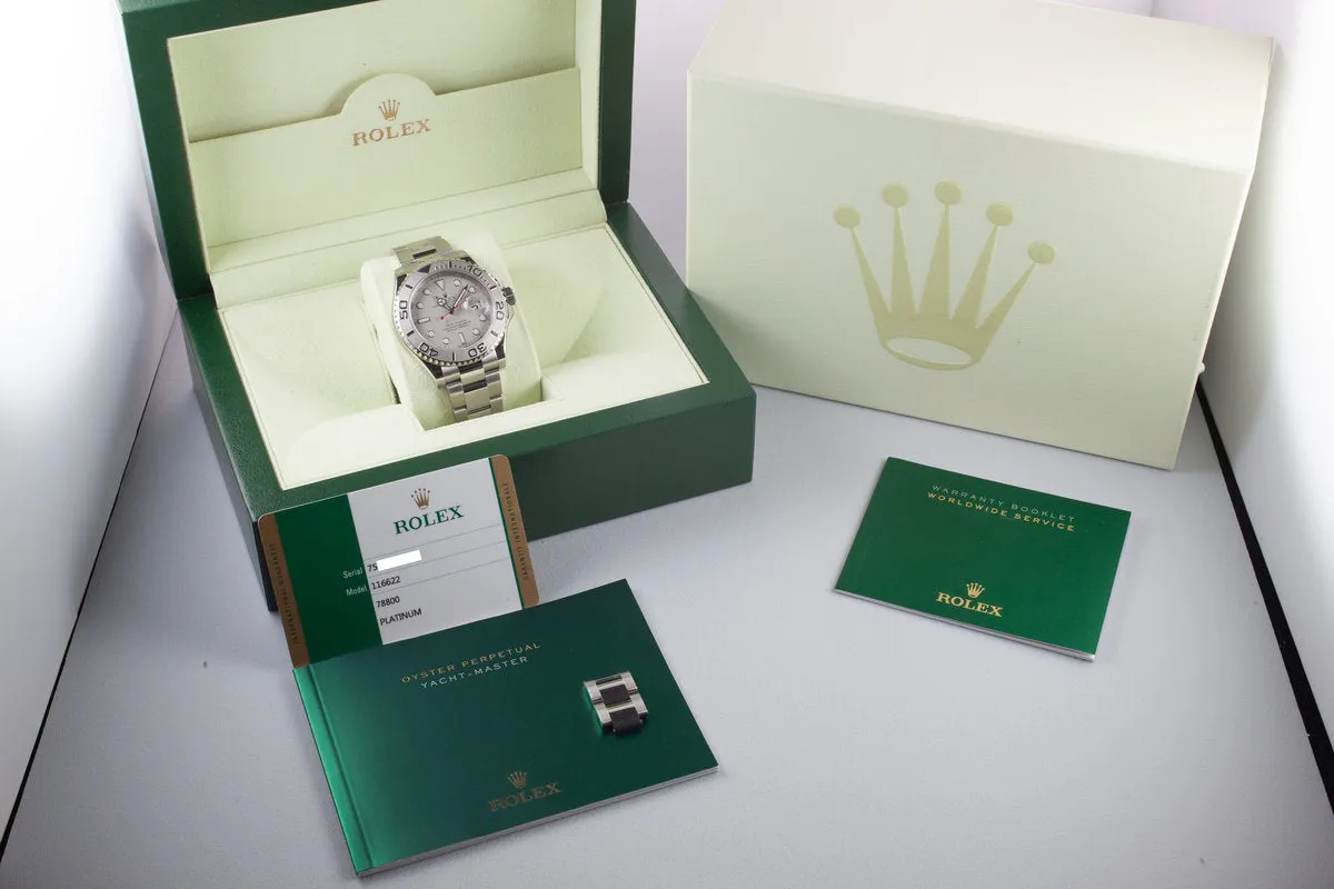 2018 Rolex Stainless Steel & Platinum Yacht-Master 116622 with Box and Papers