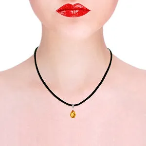 6.01 Carat 14K Solid White Gold Unfurl Citrine Diamond Necklace
