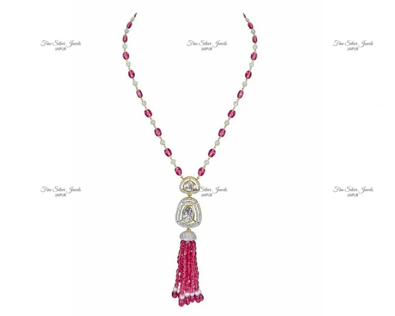 925 SILVER RUBY LOVE NECKCHAIN set
