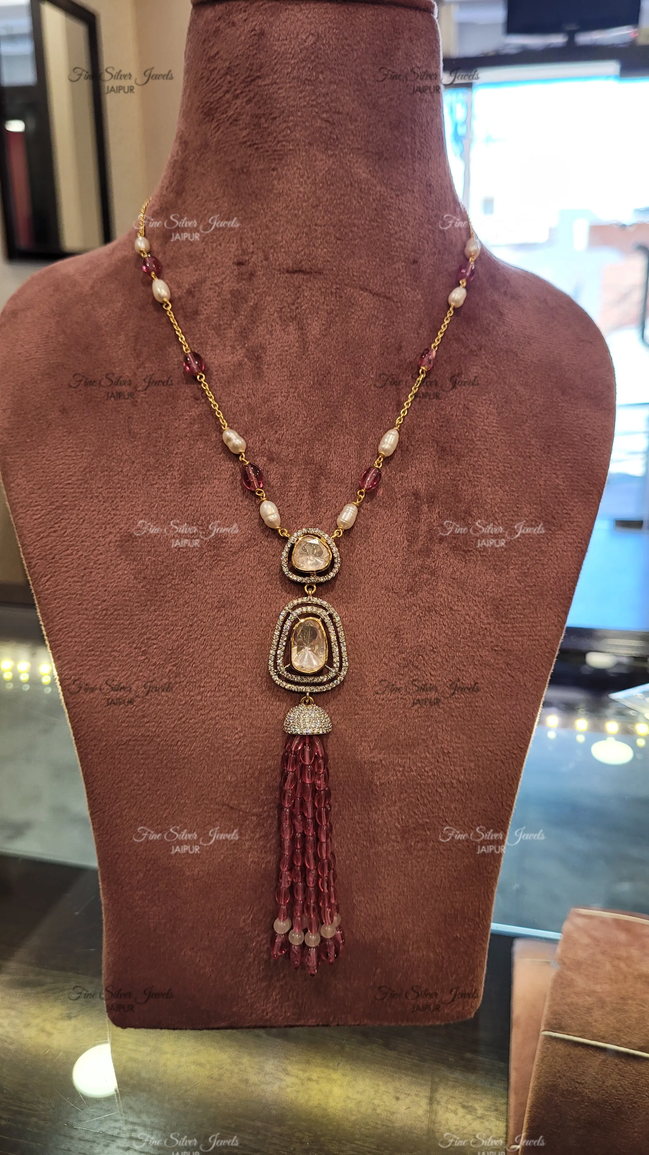 925 SILVER RUBY LOVE NECKCHAIN set