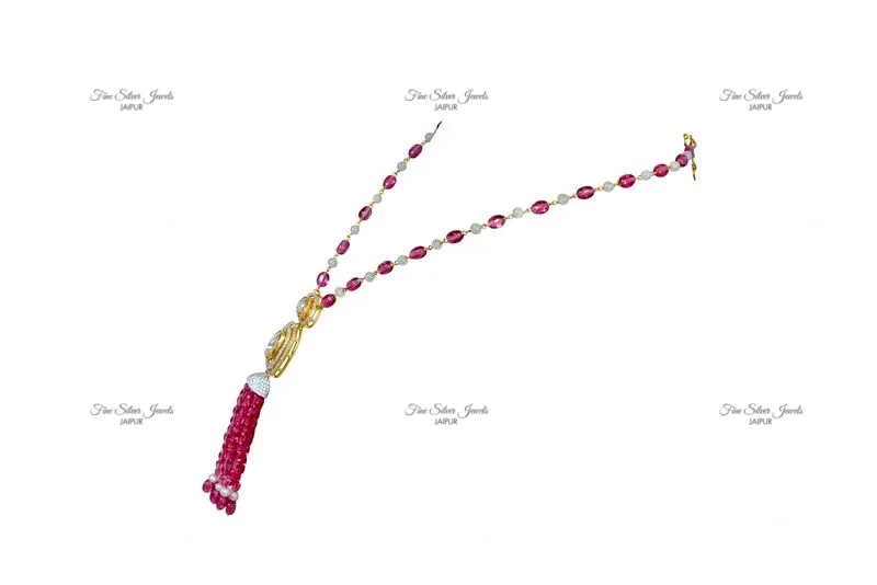 925 SILVER RUBY LOVE NECKCHAIN set