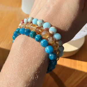 Abundance 3-PC Crystal Mala Bracelet Set