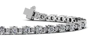 Alternating Lab-Grown Diamond Tennis Bracelet with 4.38 ct.(finished) 1.7mm, 3.1mm