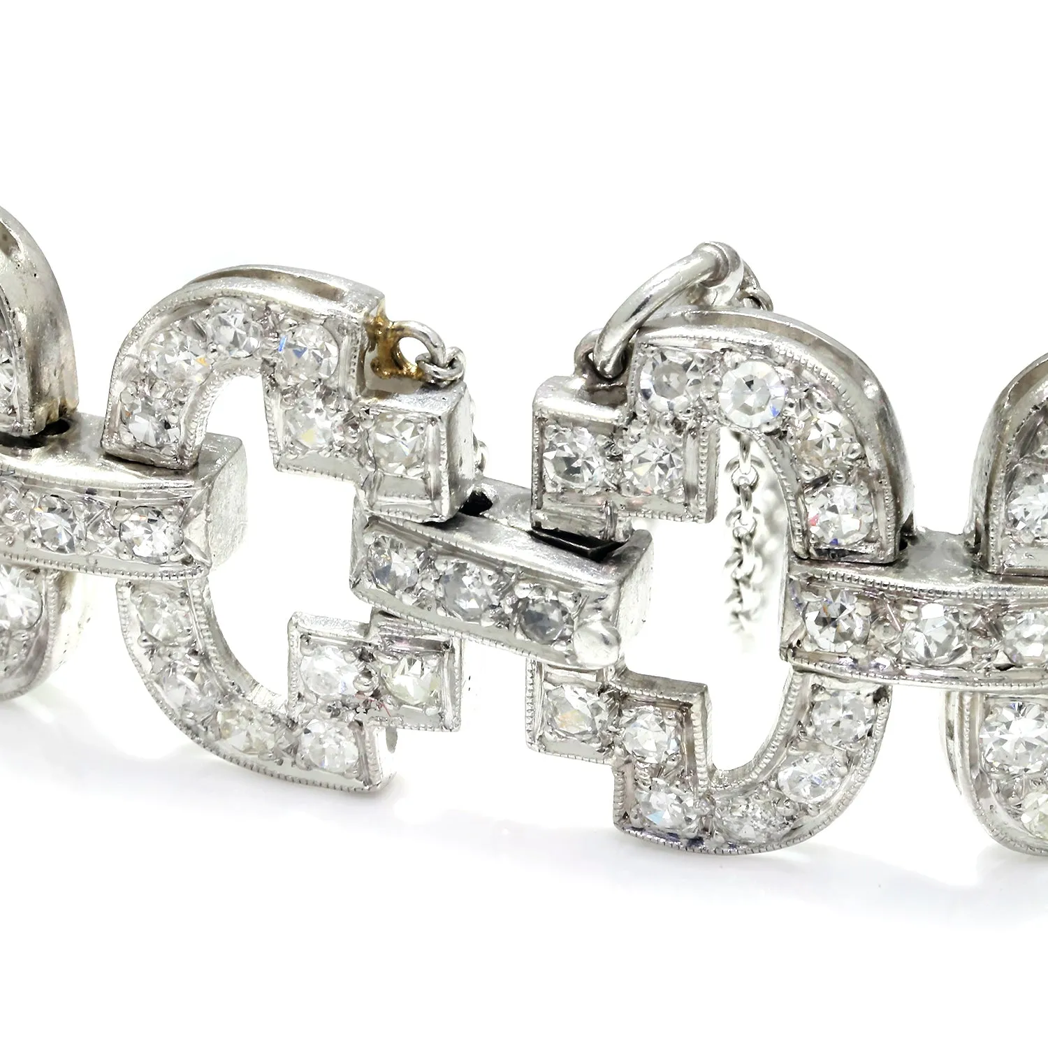 Antique Art Deco Marquise Diamond Bracelet in Platinum 8.55ctw