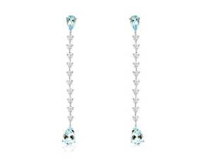 Aquamarine & Diamond Occasion Earrings