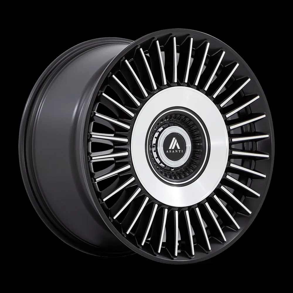 Asanti ABL-40 Tiara 20X9 BLANK 15mm Satin Black With Bright Machined Face