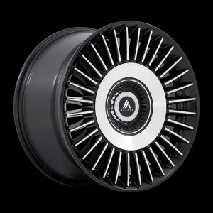 Asanti ABL-40 Tiara 20X9 BLANK 15mm Satin Black With Bright Machined Face