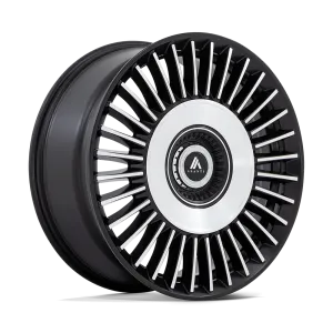 Asanti ABL-40 Tiara 22X9 5X115 5X120 15mm Satin Black With Bright Machined Face