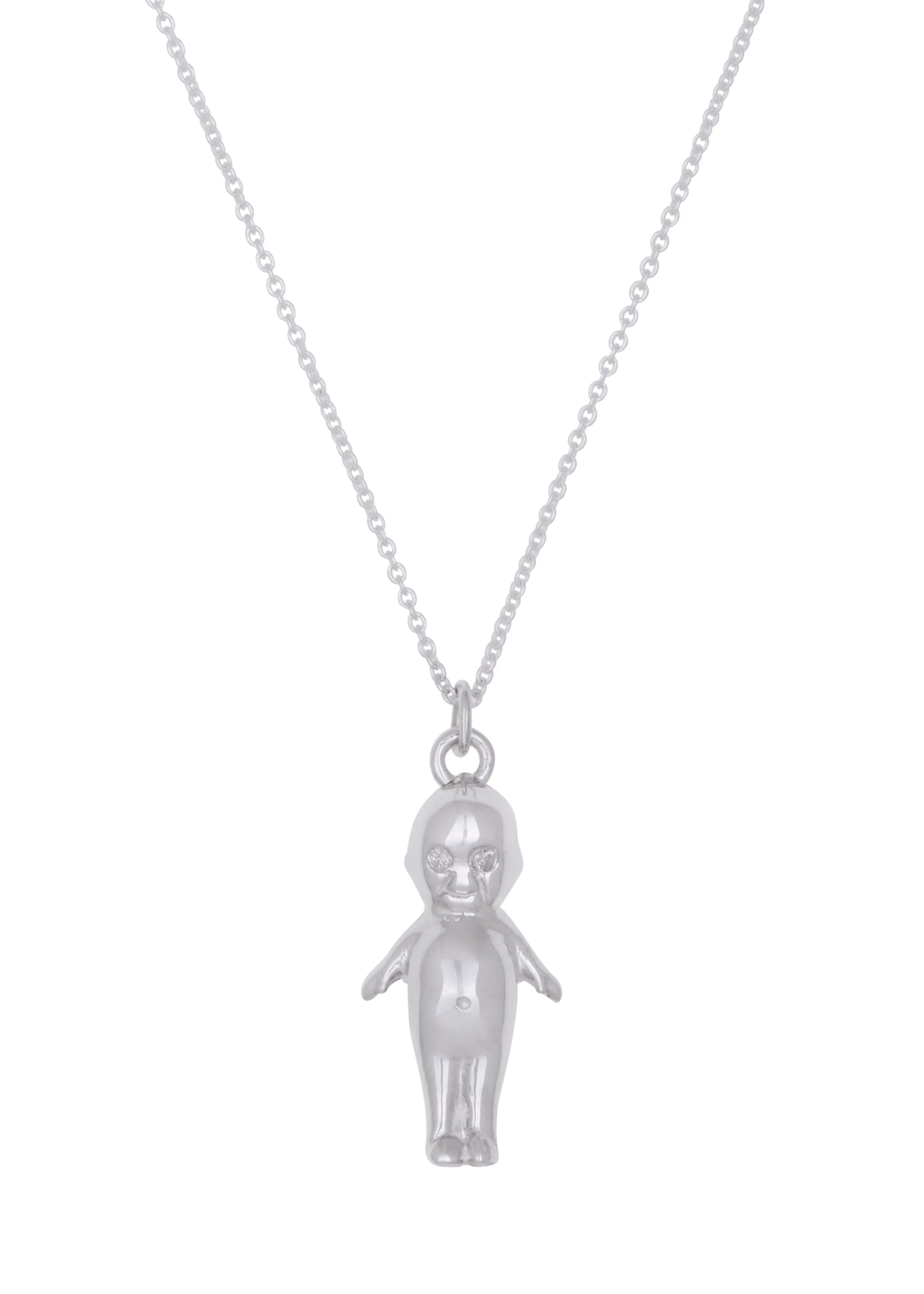 Baby Diamonds Necklace in Silver