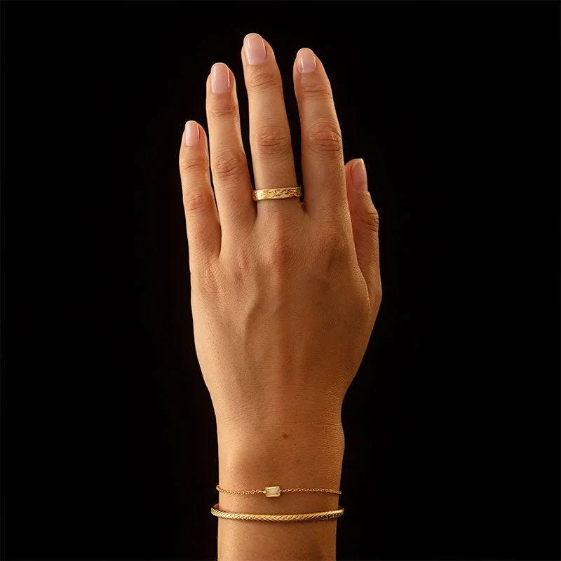 Baguette Mini Bracelet, Citrine, 9kt Yellow Gold