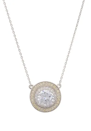 Balmoral Pendant Necklace Citrine Cz Silver