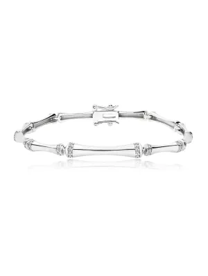 Bamboo Bracelet Finished in Pure Platinum Sale