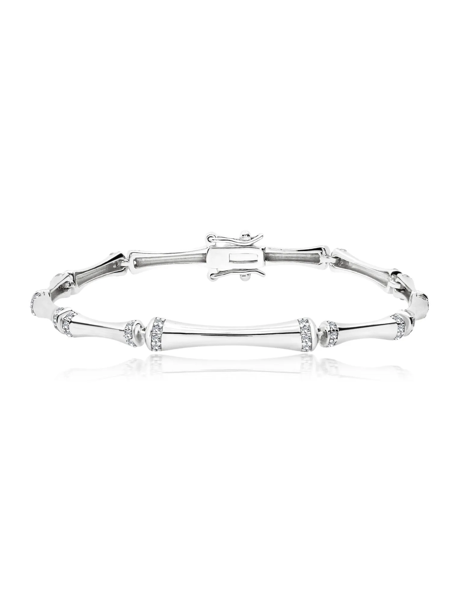 Bamboo Bracelet Finished in Pure Platinum Sale