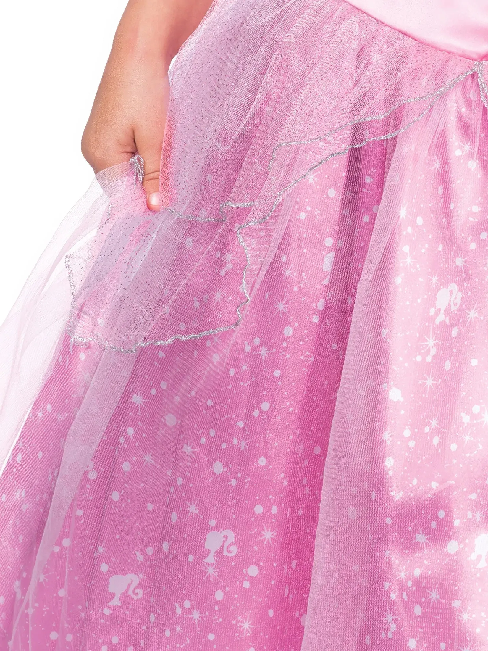 BARBIE Princess Child Pink Dress with Sequins and Tiara