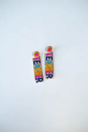 Beaded Teacher Dangle Earrings