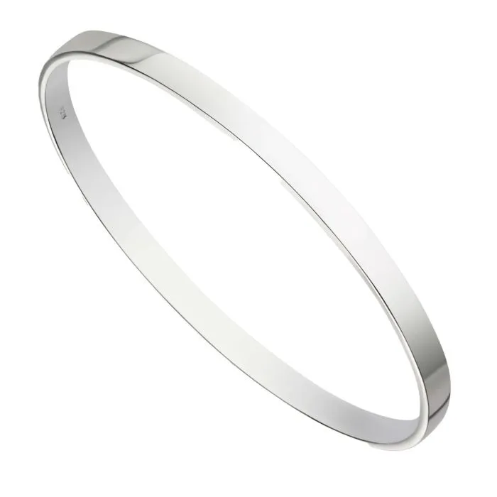 Beginnings Sterling Silver Plain Engravable Bangle