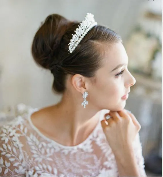 Bespoke Something Blue VICTORIA Swarovski Crystal Wedding Tiara