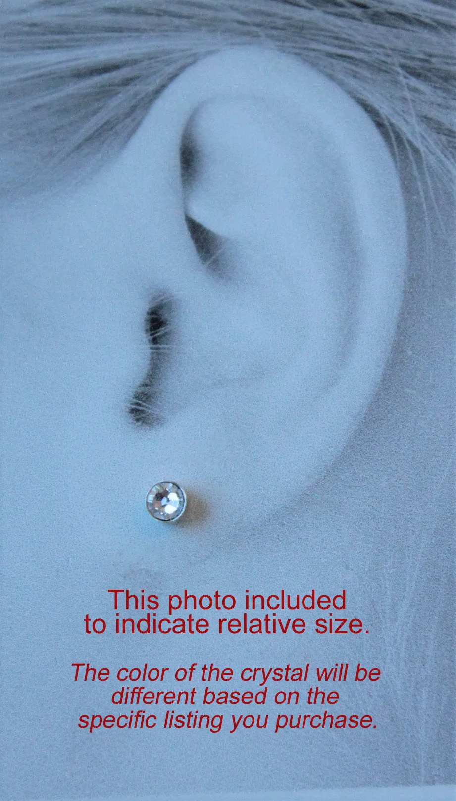 Black Diamond Shimmer Crystal Pure Titanium Stud Earrings