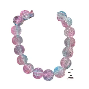 Broken Beads Ice Transparent Two-Color Bracelet Student Hand Toy Bracelet Wholesale Girlfriends' Gift Children's Day Small Gift Pliable Temperament