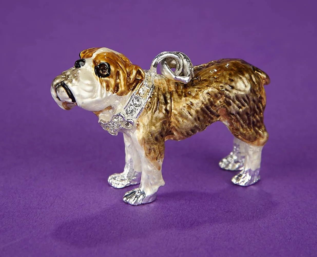 Bulldog and Bone Brooch