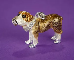 Bulldog and Bone Brooch