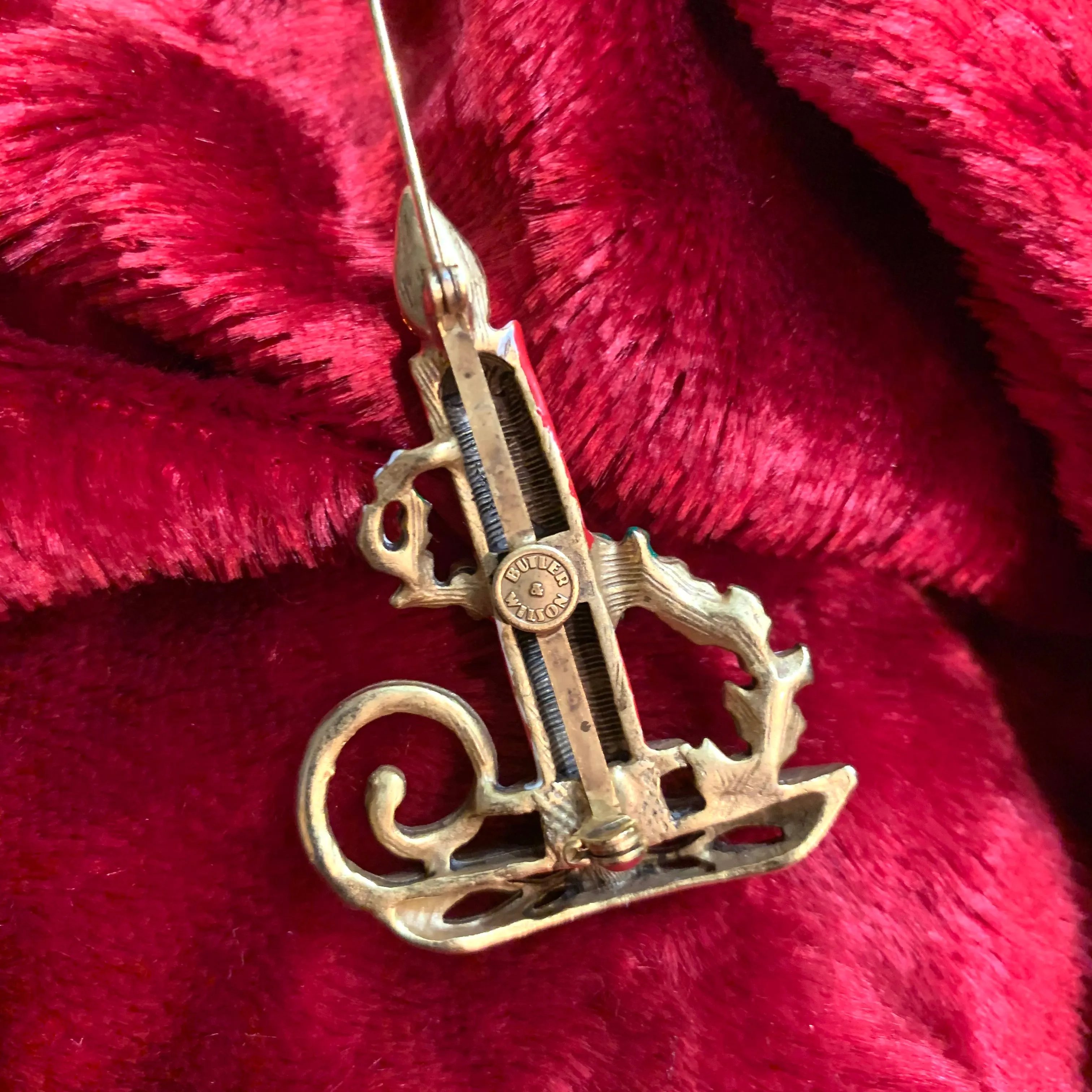 Christmas Candle Brooch by Butler and Wilson