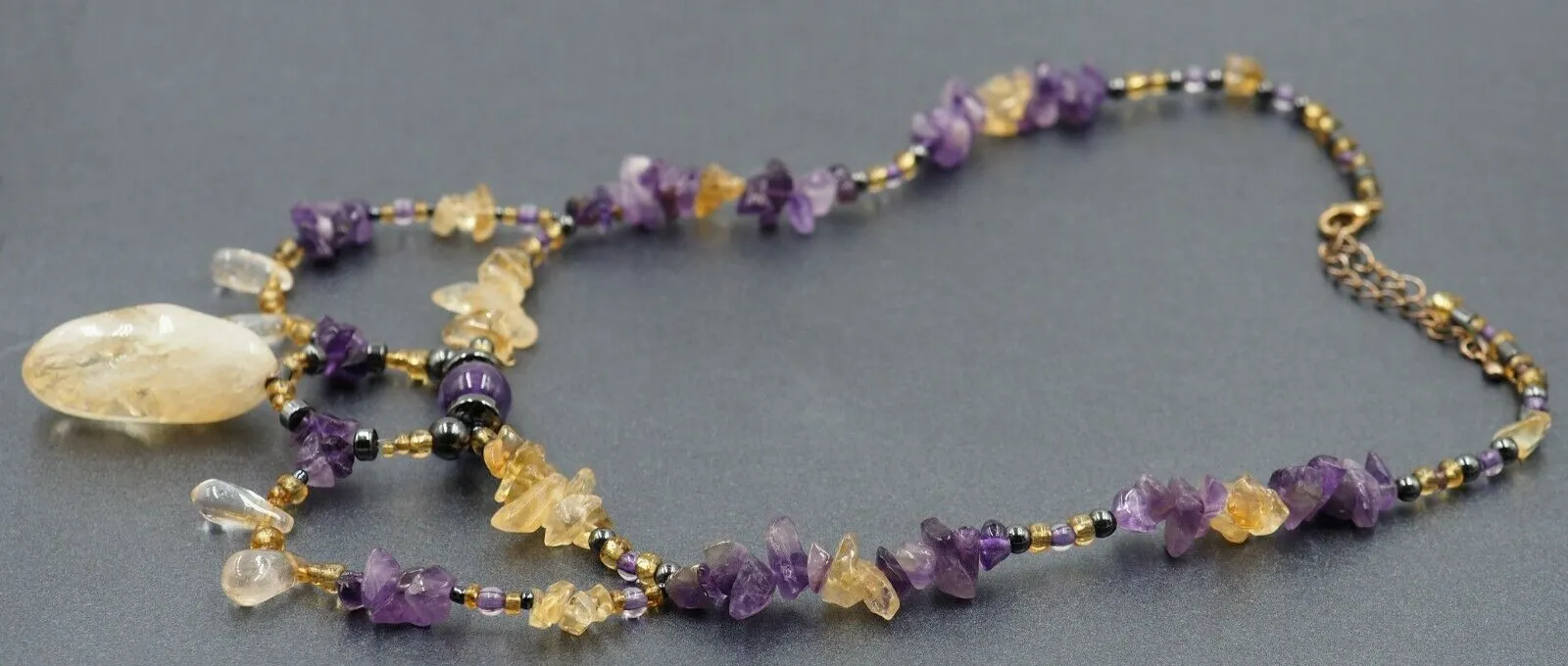 Citrine & Amethyst Necklace