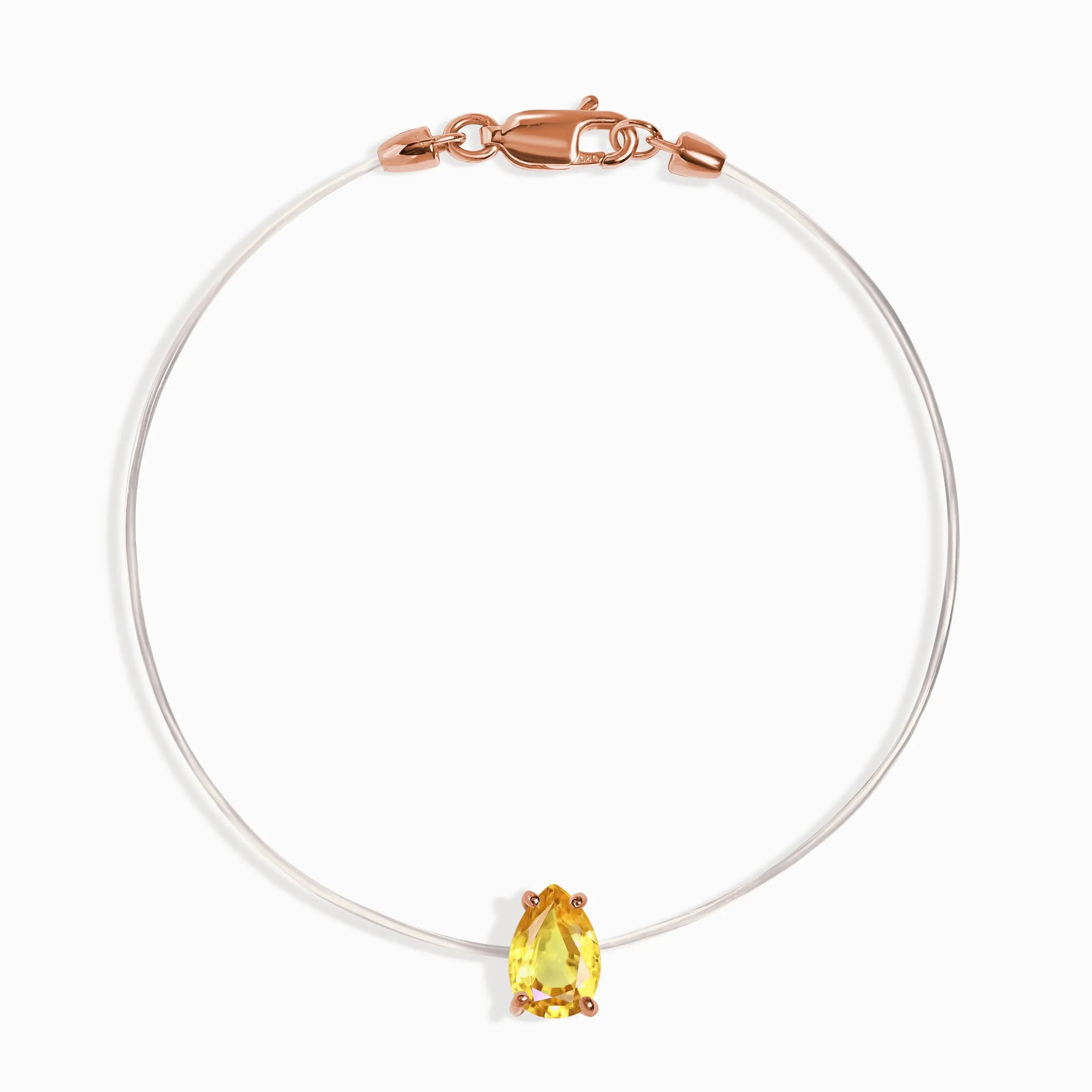 Citrine Bracelet Floating Sway - November Birthstone