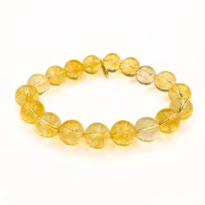 Citrine Crystal Bracelet | 10mm Polished