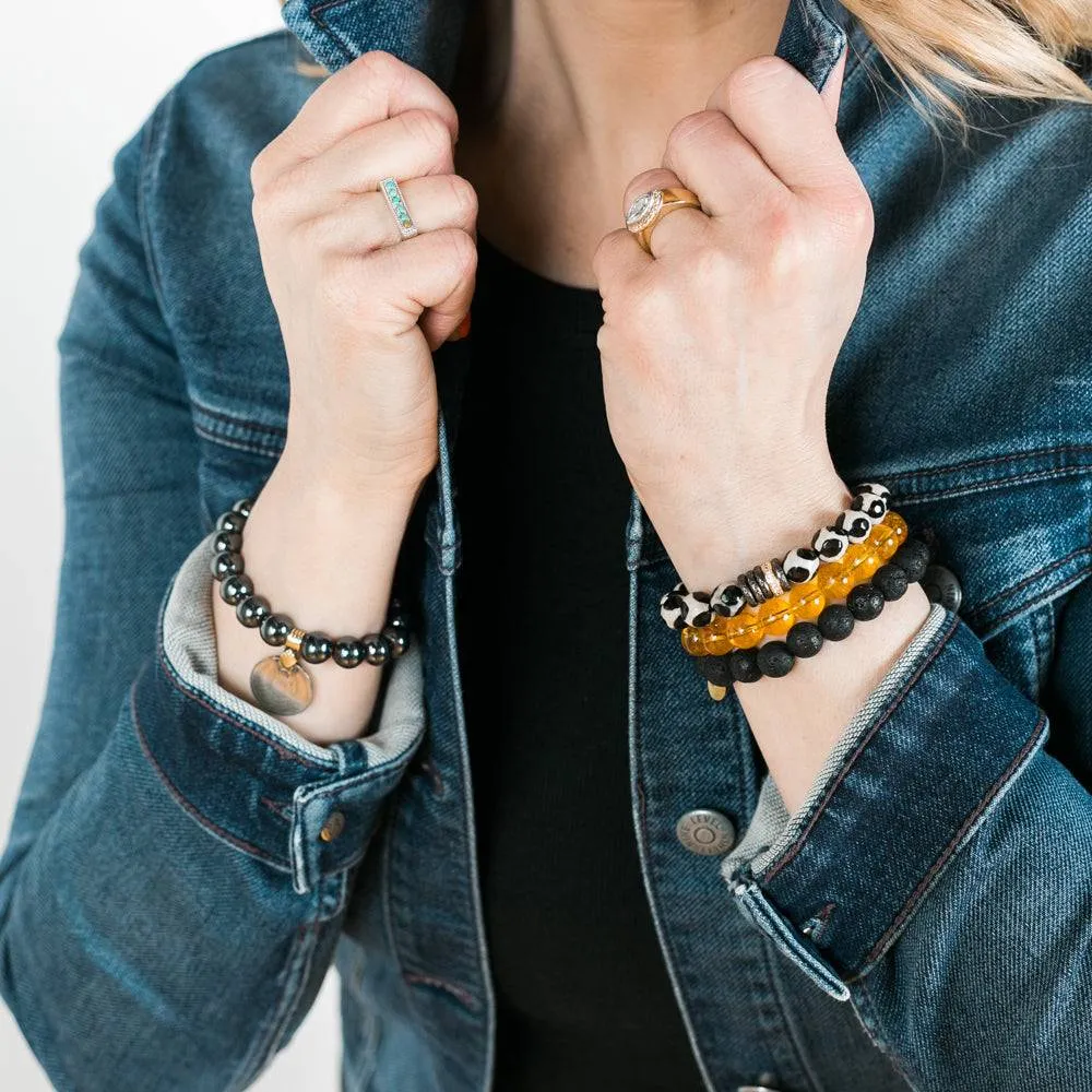 Citrine Crystal Bracelet | 10mm Polished