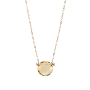 Citrine Drop Pinned Necklace
