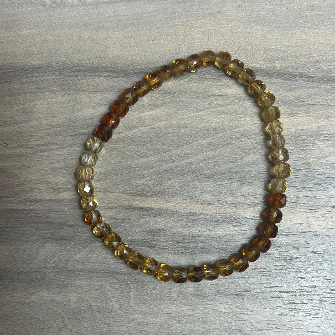 Citrine Ombre Facet Bead Bracelet