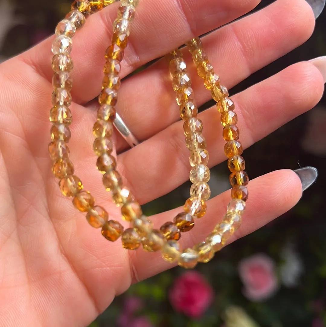 Citrine Ombre Facet Bead Bracelet
