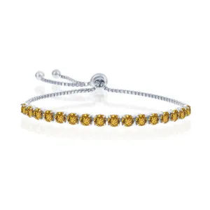 Citrine "November" Swarovski Element Bolo Bracelet