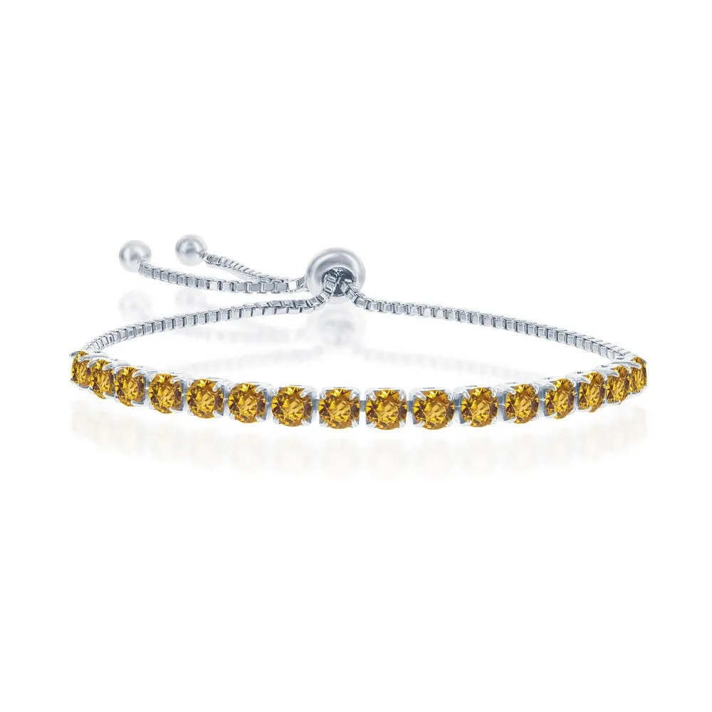 Citrine "November" Swarovski Element Bolo Bracelet