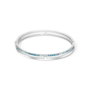 Coeur De Lion Eternal Unity Silver Blue Bangle