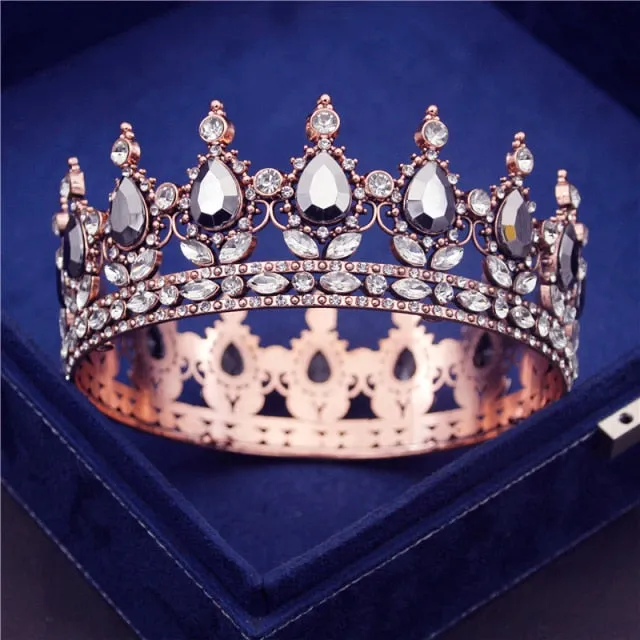 Crystal Bridal or Quince Tiara Baroque Your Majesty Crowns