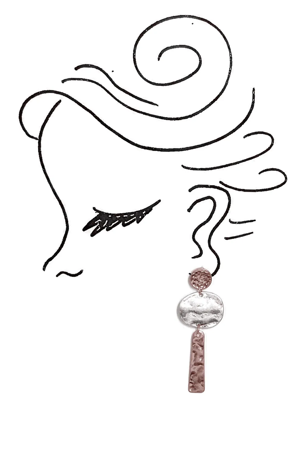 Dangle Two-Tone Earrings