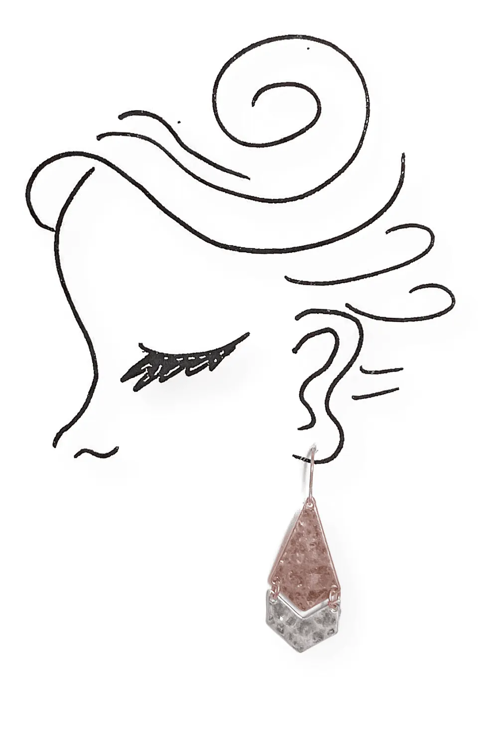 Dangle Two-Tone Earrings